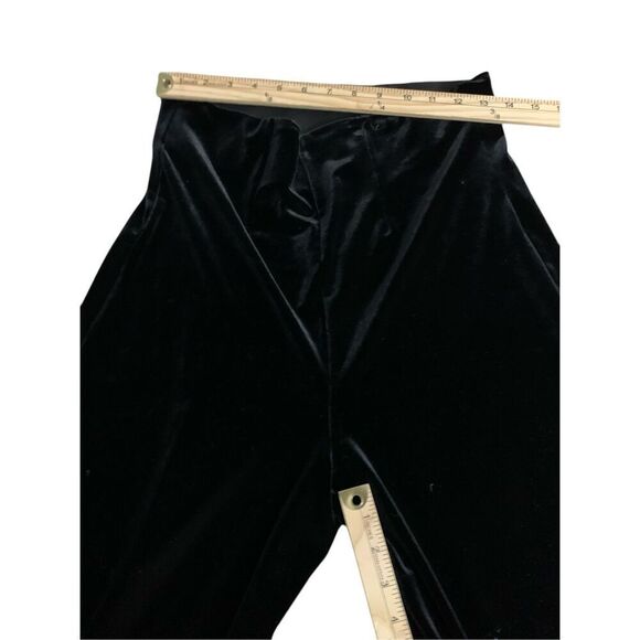 STUNNING Chicos Velvet Straight Leg Pants Womens 1R US MEDIUM REGULAR Pull On Bl - Picture 8 of 8